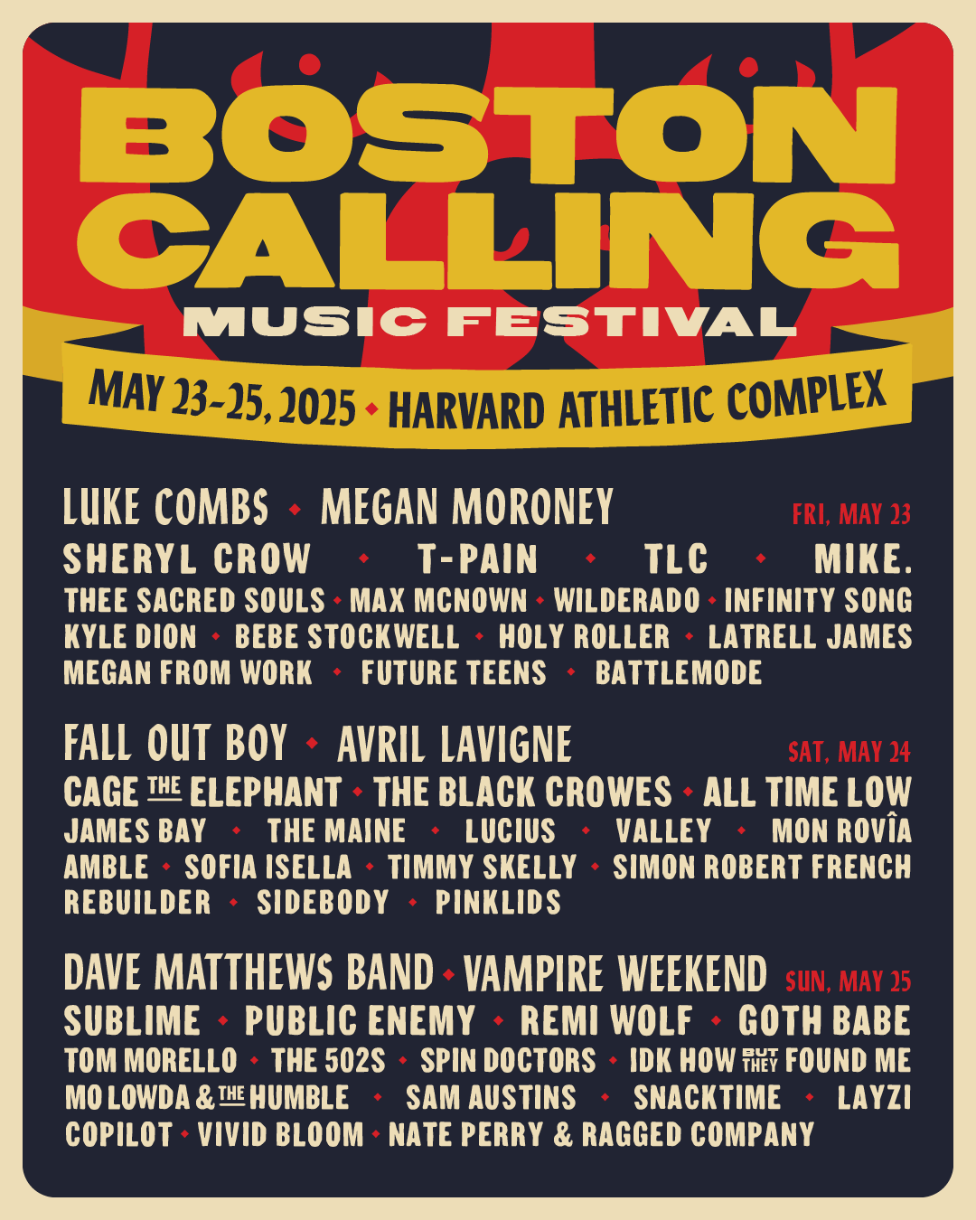 Boston Calling 2025 Lineup Announced • chorus.fm