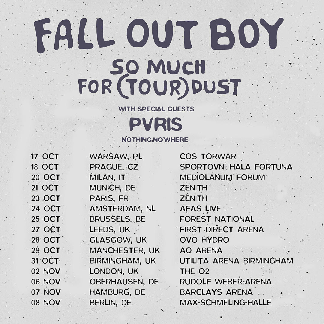 fall out boy tour times