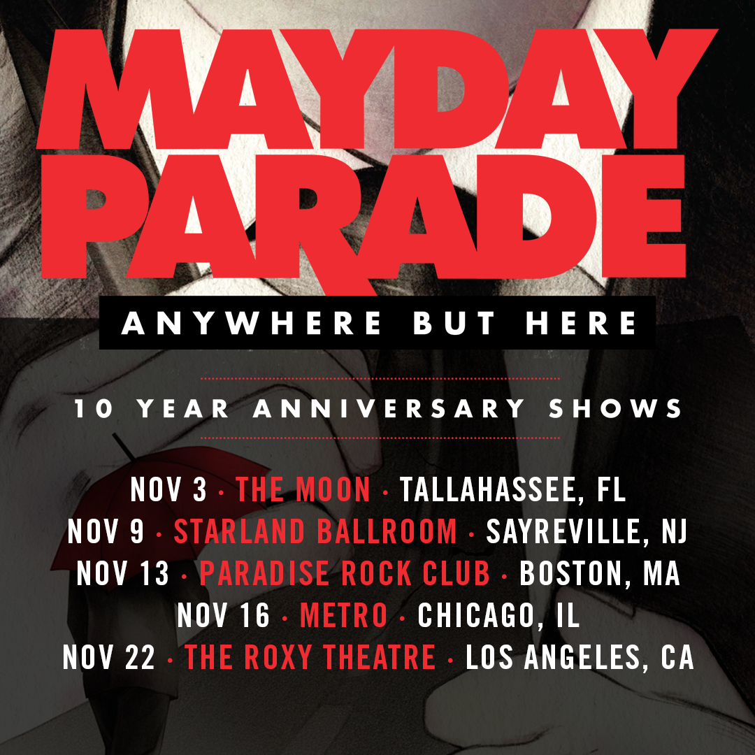 Mayday Parade Announce ‘Anywhere But Here’ Anniversary Shows • chorus.fm